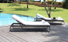 Load image into Gallery viewer, Skyline Design Kona Metal Outdoor Sunlounger with Rope weave detailing and Adjustable back
