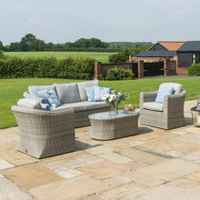 Load image into Gallery viewer, Oxford Grey Rattan Five Seat Garden Sofa Set- Three seat sofa and two armchairs 
