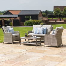 Load image into Gallery viewer, Oxford Grey Rattan Heritage Four Seat Square Garden Sofa Set MAZE
