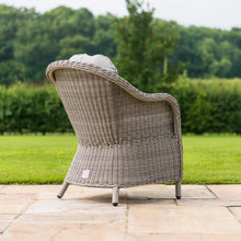 Load image into Gallery viewer, Oxford Grey Rattan Six Seat Oval Heritage Garden Dining Set with inbuilt Gas LPG Firepit
