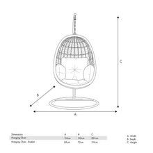 Load image into Gallery viewer, Luxury Hanging Rattan Egg Chair with Frame
