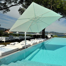 Load image into Gallery viewer, Marbella+ 3m x 3m Square Side Arm Cantilever Garden Parasol with 100kg Wheeled Parasol Base
