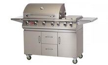 Load image into Gallery viewer, BULL 7 Burner natural Gas BBQ With Double Side Burner Cart and Rotisserie with FREE Cover
