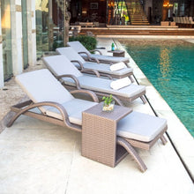 Load image into Gallery viewer, Skyline Design Miami Rattan Sunlounger Side Table

