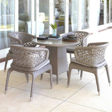 Load image into Gallery viewer, Skyline Design Journey Outdoor Silver Rattan Four Seat Round Dining Set With Tivoli Table
