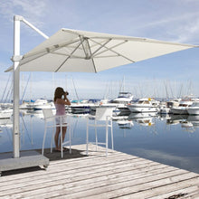 Load image into Gallery viewer, Kingston 4m x 4m Square Cantilever Large Parasol with 300kg Wheeled Commercial Parasol Base
