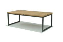 Load image into Gallery viewer, Skyline Design Nautic Rectangular 120x 60cm Outdoor Metal Coffee Table With Teak Table Top
