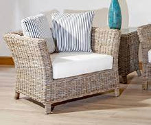 Load image into Gallery viewer, BEACH CONSERVATORY INDOOR RATTAN TWO SEAT SOFA  - Kubu Grey
