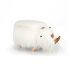 Load image into Gallery viewer, The White Rhino Animal Ottoman Footstool with Storage
