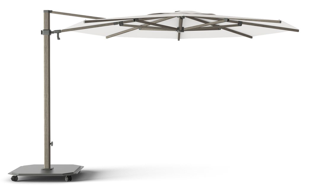Carectere JCP-303 Commercial 3.5m Round Cantilever Parasol with Wheeled 158kg Parasol Base