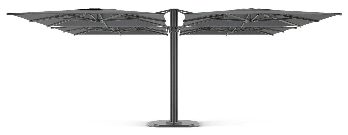 Jardinico Carectere JCP-601 Duel Arm Centre Pole Commercial parasol with Base