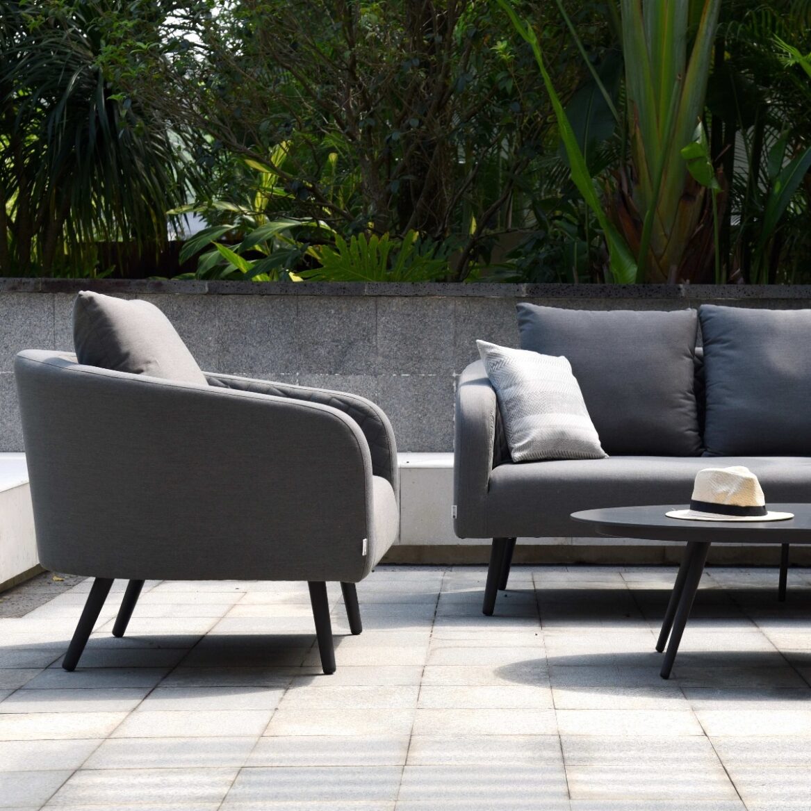 Ambition All Weather Fabric Five Seat Garden Sofa Set - Grey