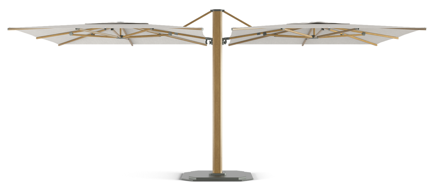 Jardinico Carectere JCP-601 Duel Arm Centre Pole Commercial parasol with Base