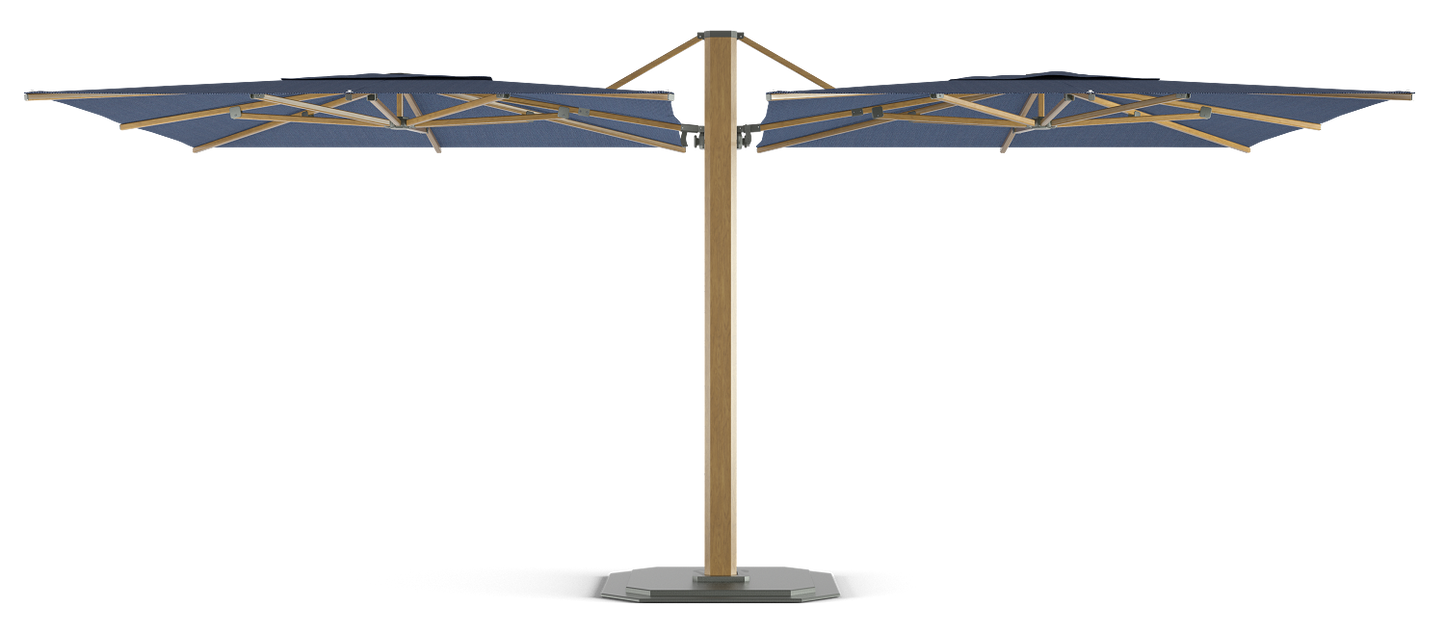 Jardinico Carectere JCP-601 Duel Arm Centre Pole Commercial parasol with Base