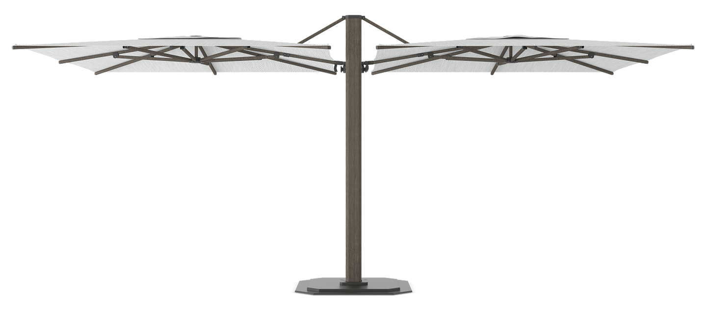 Jardinico Carectere JCP-601 Duel Arm Centre Pole Commercial parasol with Base