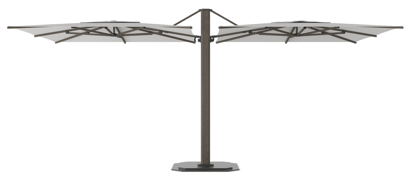 Jardinico Carectere JCP-601 Duel Arm Centre Pole Commercial parasol with Base