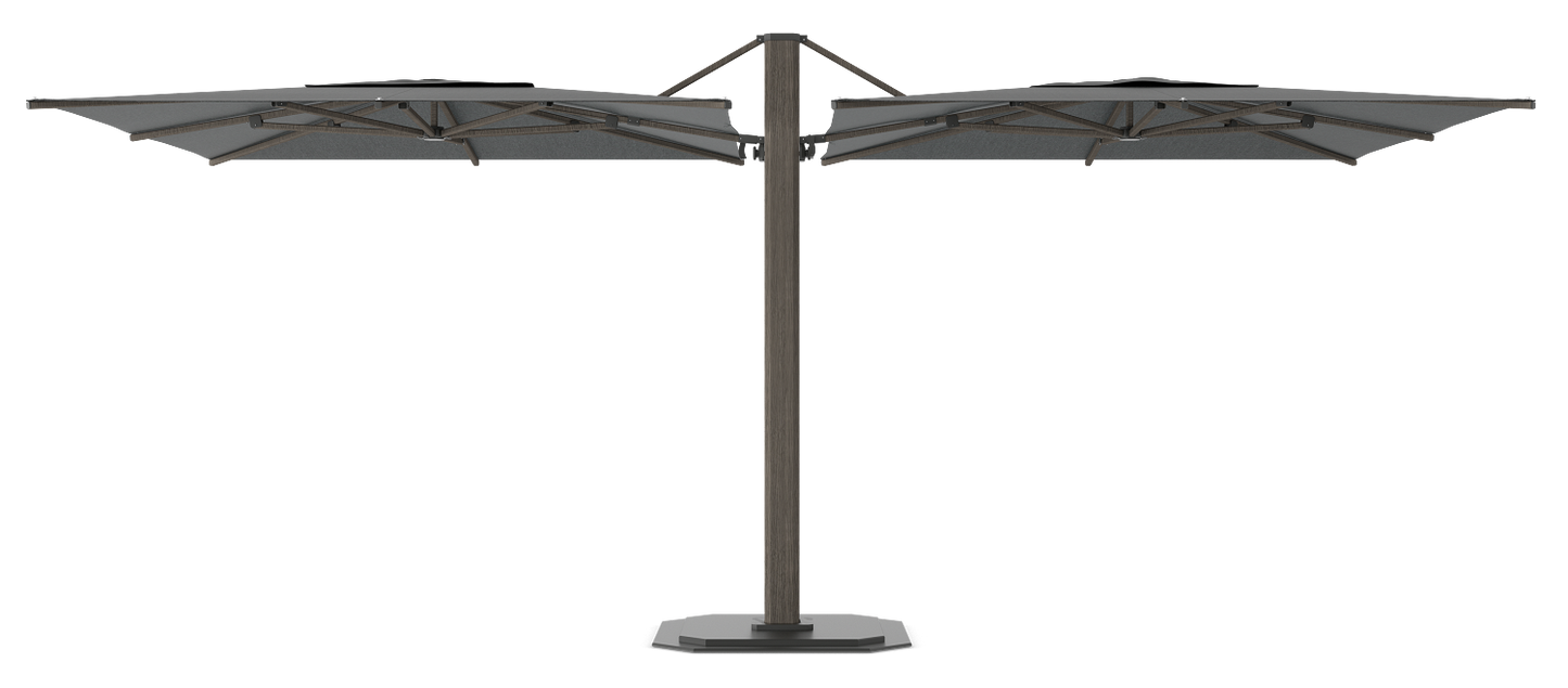 Jardinico Carectere JCP-601 Duel Arm Centre Pole Commercial parasol with Base