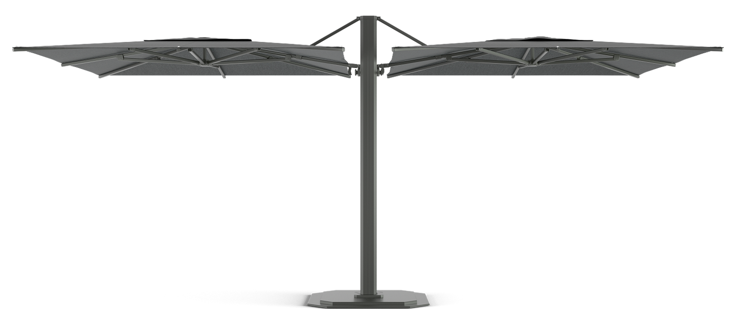 Jardinico Carectere JCP-601 Duel Arm Centre Pole Commercial parasol with Base