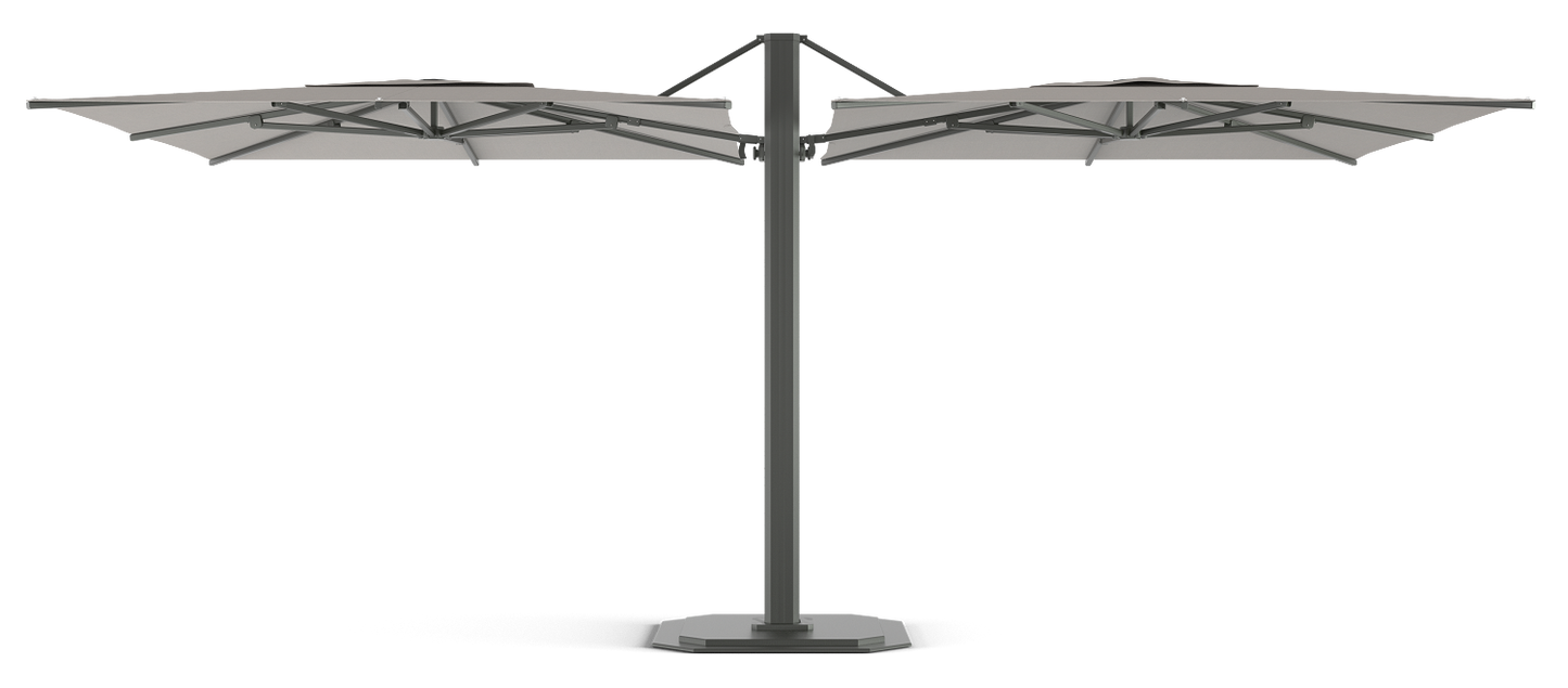 Jardinico Carectere JCP-601 Duel Arm Centre Pole Commercial parasol with Base