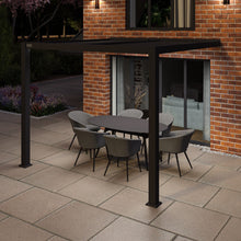 Load image into Gallery viewer, Aluminum Wall Mounted Lean To Louvred Roof Gazebo 3m x 3m Grey
