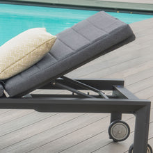 Load image into Gallery viewer, Manhattan Grey Aluminium Garden Sunlounger with Adjustable Back
