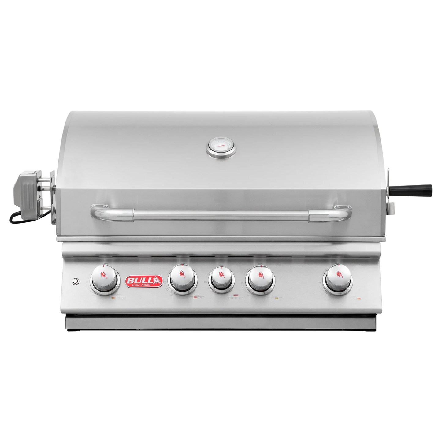 BULL ANGUS 5 Burner Built in Propane Gas Grill Head with Rotisserie and cover