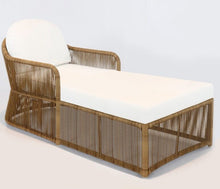 Load image into Gallery viewer, Skyline Design Natural Finish Calyxto Rattan Outdoor Chaise Lounger
