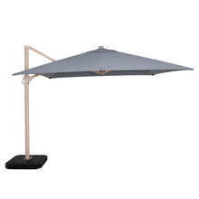 Load image into Gallery viewer, Madrid LED 3x3M Square Wood Effect Cantilever Garden Parasol / Grey
