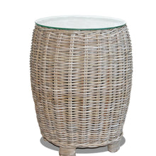 Load image into Gallery viewer, CARBIS BAY CONSERVATORY INDOOR RATTAN Round Side Table - Kubu Grey
