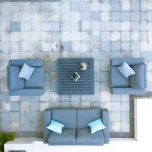 Load image into Gallery viewer, Ethos Four Seat All weather Fabric Outdoor Sofa set with Coffee Table Flanelle grey
