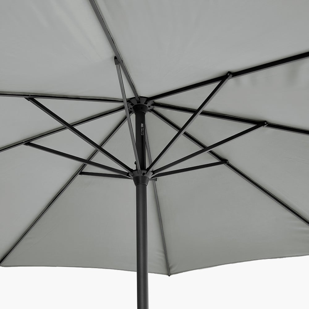 RIVA Grey Luna 3.5m Round Centre Pole Parasol