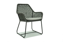 Load image into Gallery viewer, Skyline Design Metal Kona Outdoor Four Seat Dining Set with Rope weave detailing
