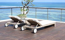 Load image into Gallery viewer, Skyline Design Miami Breeze Sea Shell Rattan Garden Sun Lounger Set With Adjustable Back
