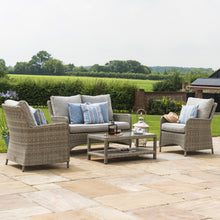 Load image into Gallery viewer, Oxford Grey Rattan Heritage Four Seat Square Garden Sofa Set
