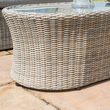 Load image into Gallery viewer, Oxford Grey Rattan Large L shape Corner Garden Sofa Set with Coffee Table
