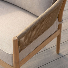 Load image into Gallery viewer, Porto Four Seat Contemporary Wooden Garden Sofa Set with Rope weave detailing
