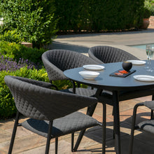Load image into Gallery viewer, Pebble Charcoal All weather Six Seat Oval Garden Dining Set
