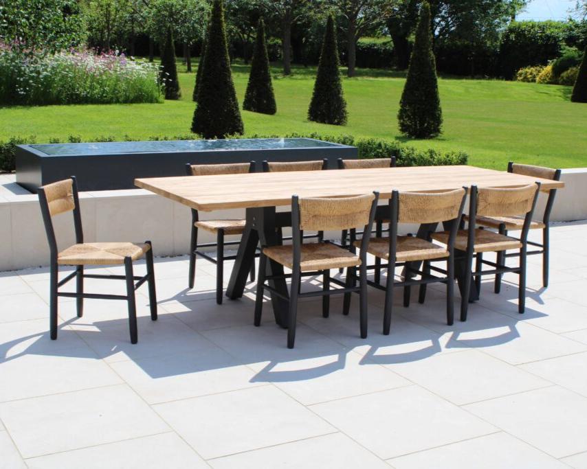 Maiori Design Stripa Eight Seat Rectangular Outdoor Dining Set