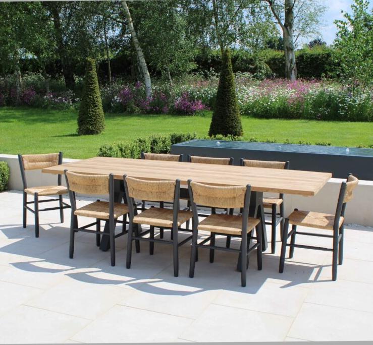 Maiori Design Stripa Eight Seat Rectangular Outdoor Dining Set