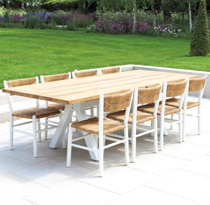 Maiori Design Stripa Eight Seat Rectangular Outdoor Dining Set