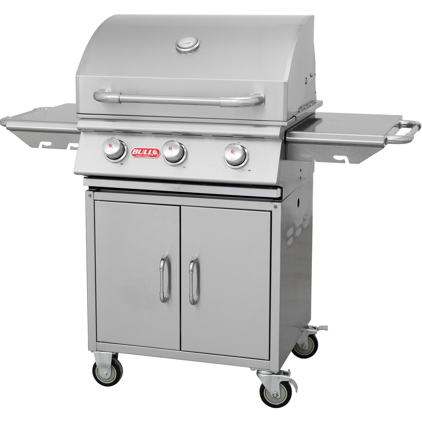 BULL STEER 3 Burner Natural Gas Stainless Steel BBQ with Cart