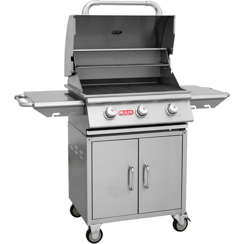 BULL STEER 3 Burner Natural Gas Stainless Steel BBQ with Cart