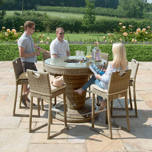 Load image into Gallery viewer, Winchester Rattan 6 Seat High Round Bar Set with Ice Bucket

