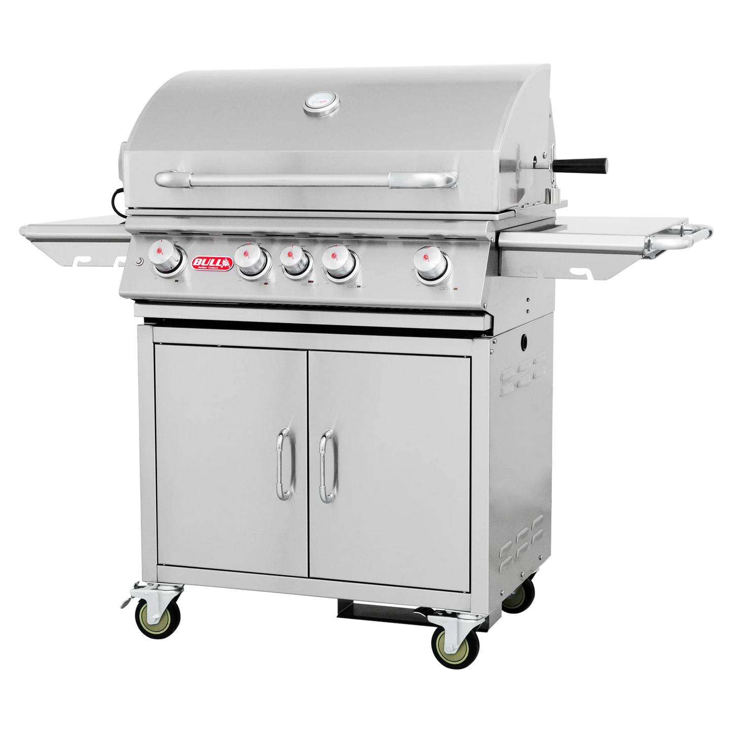 BULL ANGUS 5 Burner Cart BBQ Natural Gas Free Rotisserie