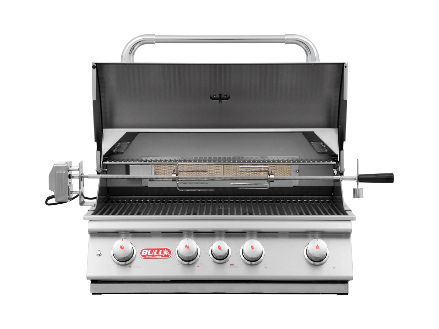 BULL ANGUS 5 Burner Built in Natural Gas Grill Head with Rotisserie