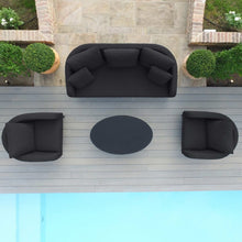 Load image into Gallery viewer, Ambition All Weather Fabric Five Seat Garden Sofa Set - Charcoal
