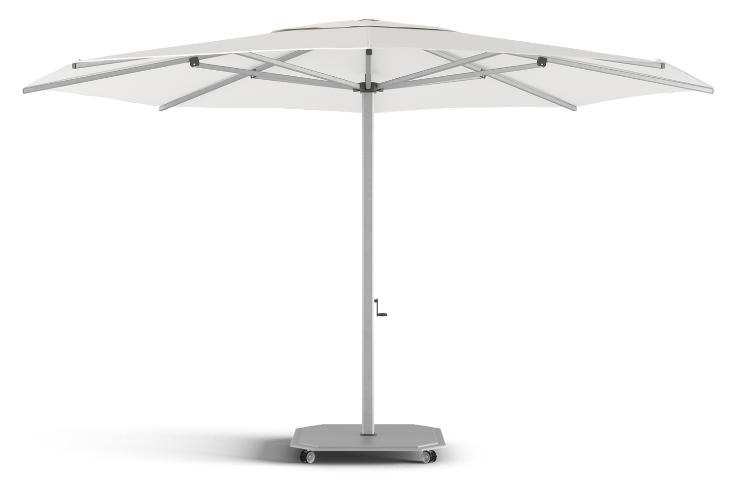 Carectere JCP-203 4.5m Octagonal Large Centre Pole Parasol with Wheeled 158kg Parasol Base