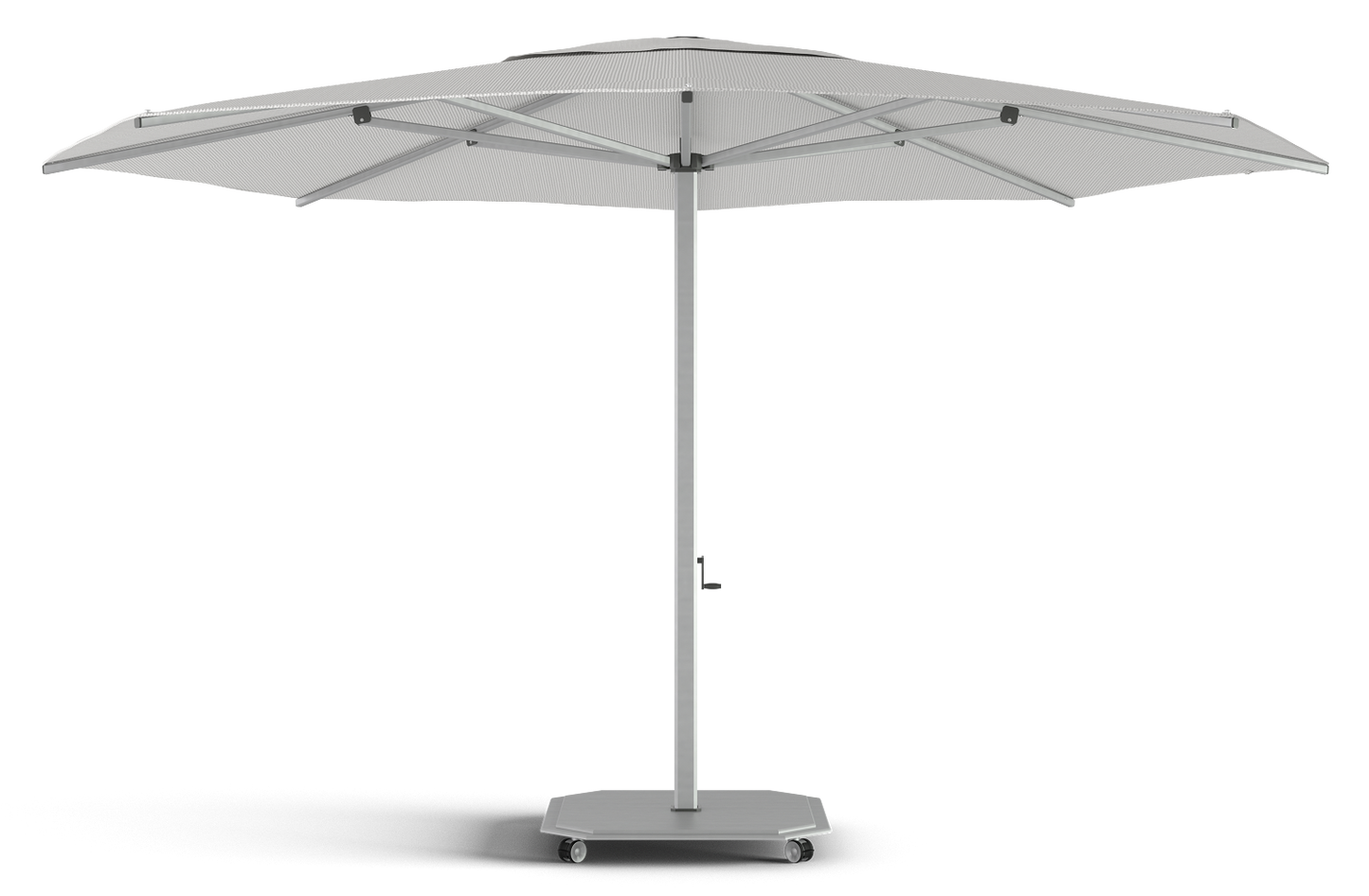 Carectere JCP-203 4.5m Octagonal Large Centre Pole Parasol with Wheeled 158kg Parasol Base