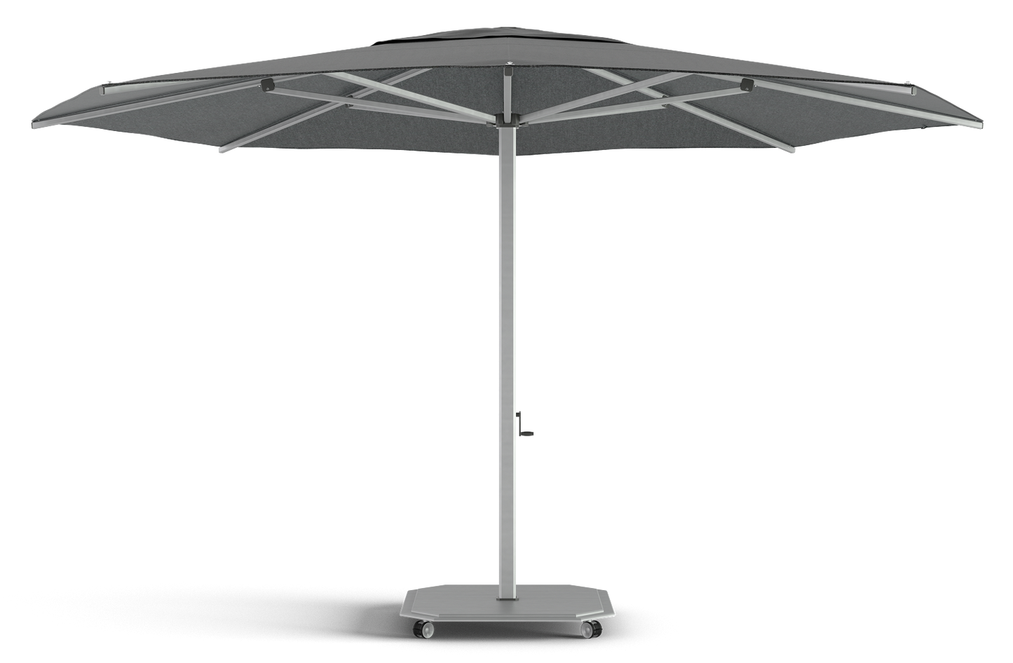 Carectere JCP-203 4.5m Octagonal Large Centre Pole Parasol with Wheeled 158kg Parasol Base