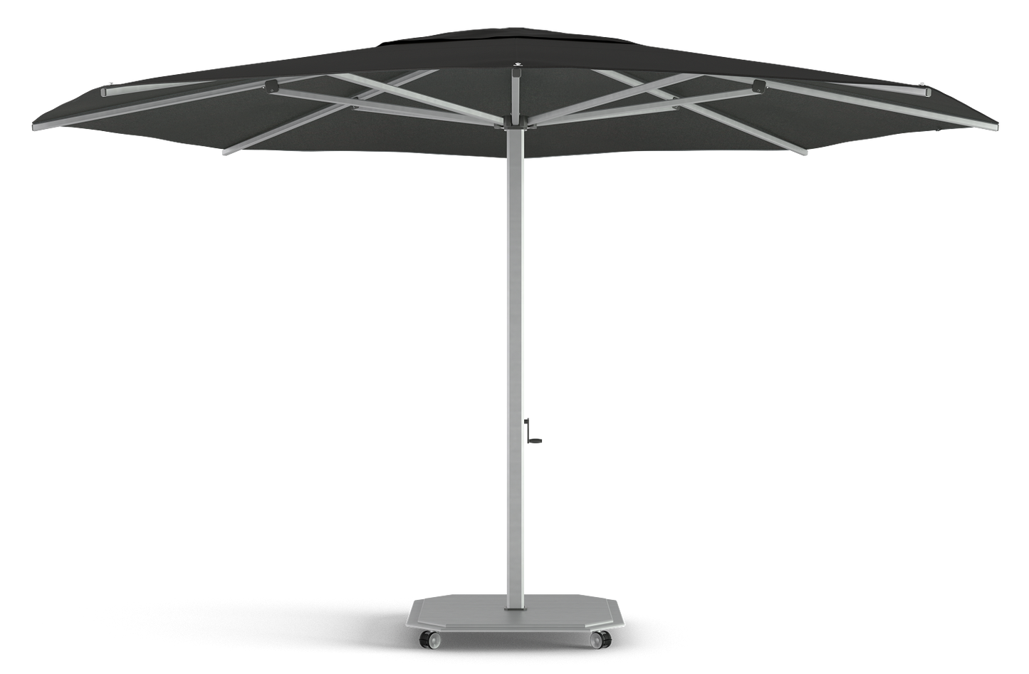 Carectere JCP-203 4.5m Octagonal Large Centre Pole Parasol with Wheeled 158kg Parasol Base